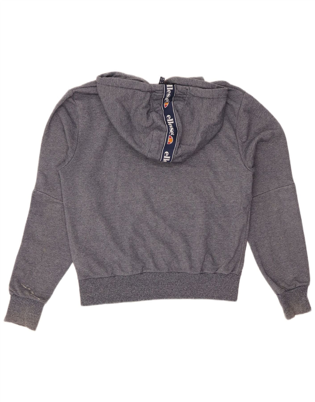 Pulover cu glugă cu grafic pentru femei ELLESSE UK 14, mare, bleumarin, bloc de culoare