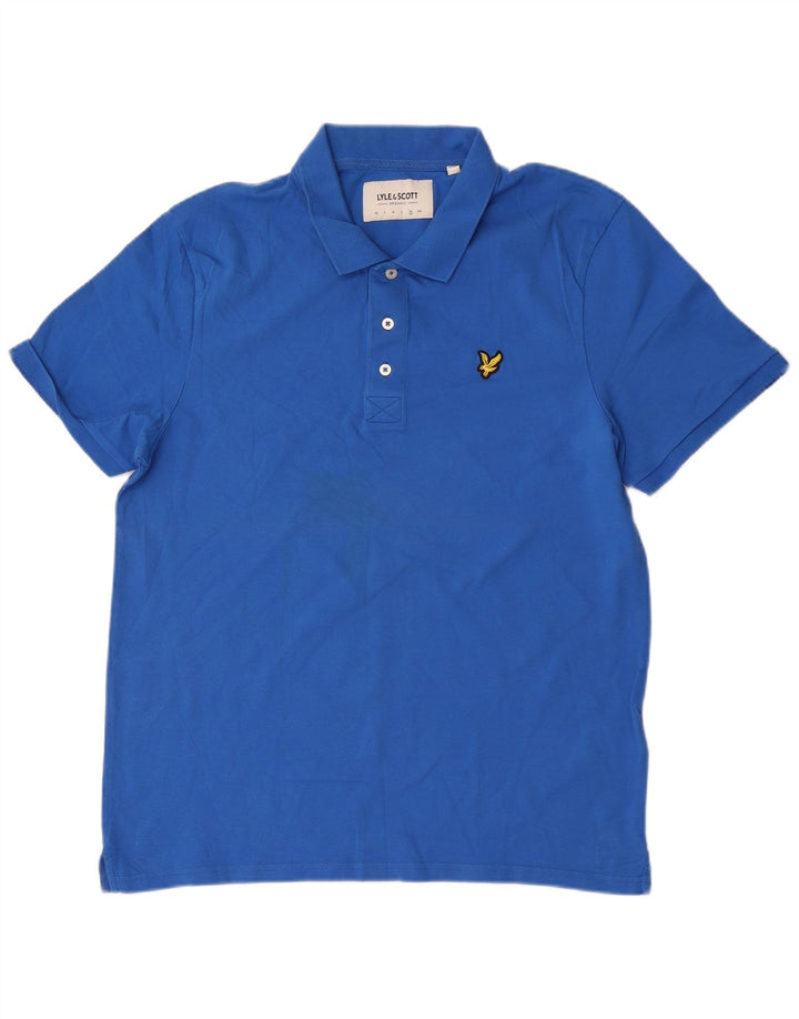 Tricou polo pentru bărbați Lyle & Scott, bumbac albastru XL
