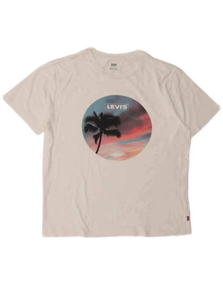 Tricou grafic pentru bărbați Levi's Top Medium White