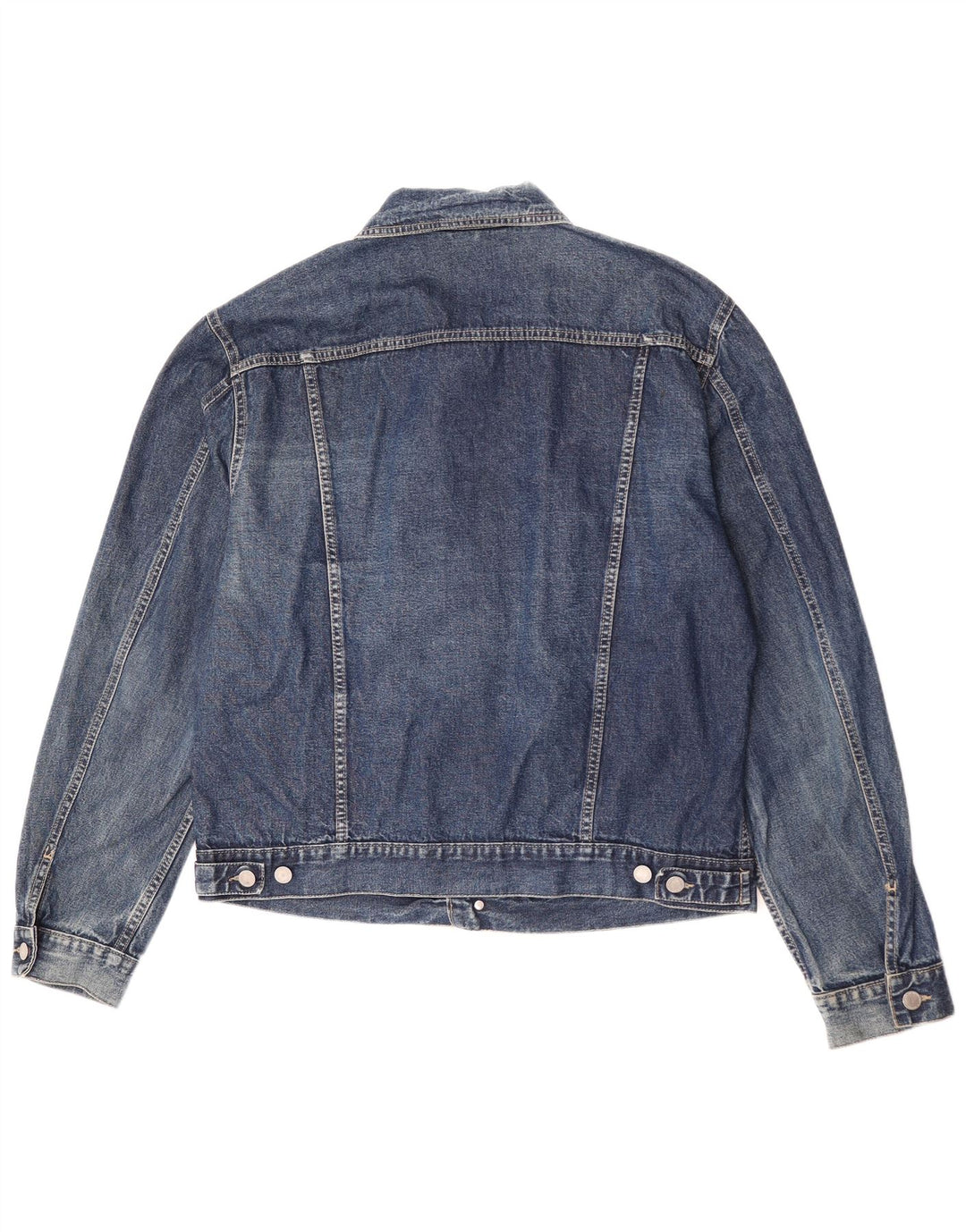 Jachetă de blugi pentru bărbați Benetton UK 42 XL Bumbac albastru