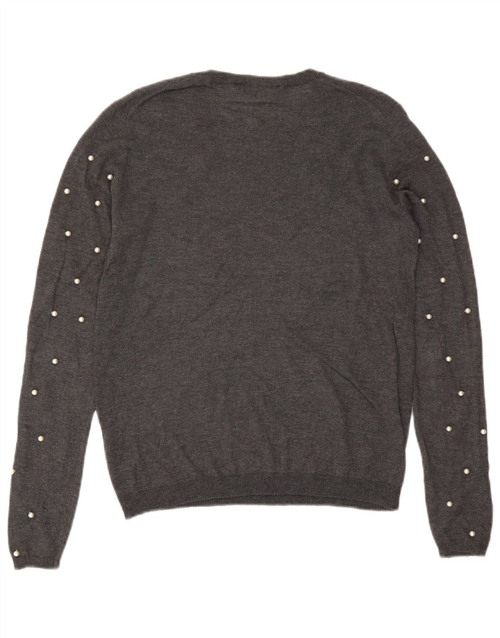 Pulover pentru damă Zara, cu gât turnut, UK 10 Mic Gri Modal