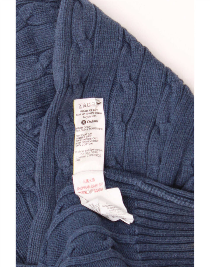 Pulover Marks & Spencer pentru bărbați, Blue Harbour, cu decolteu rotund, bleumarin mediu