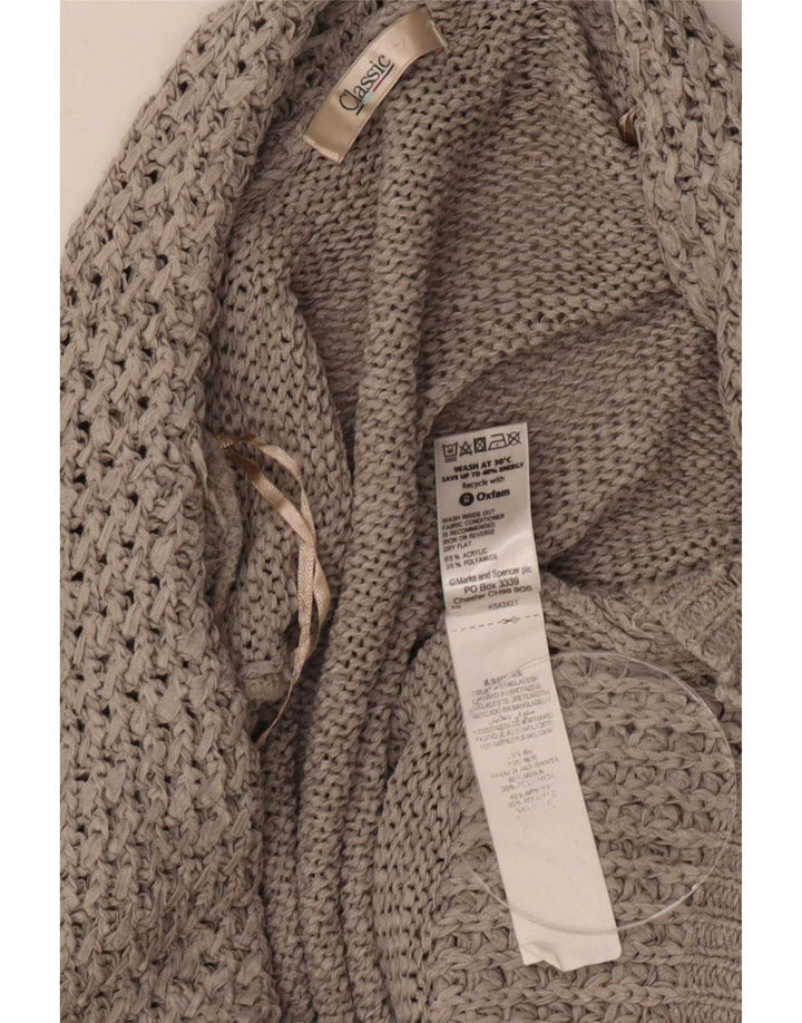Pulover cardigan deschis clasic pentru femei Marks & Spencer UK 16 mare gri