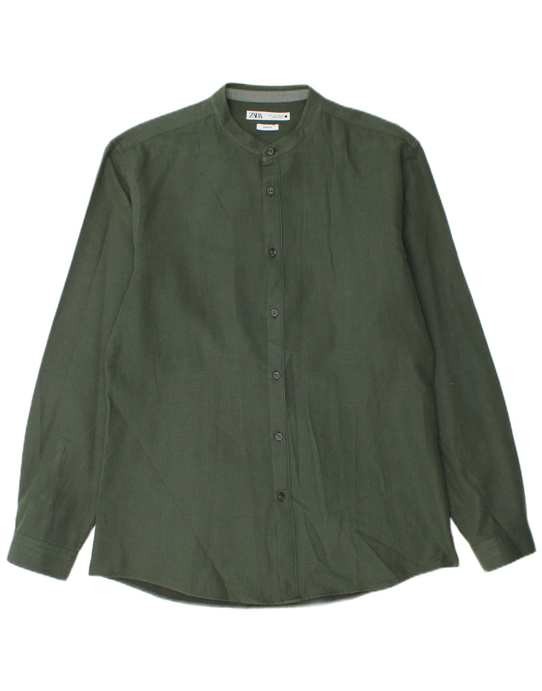 Cămașă Slim Fit Zara pentru bărbați, verde mare