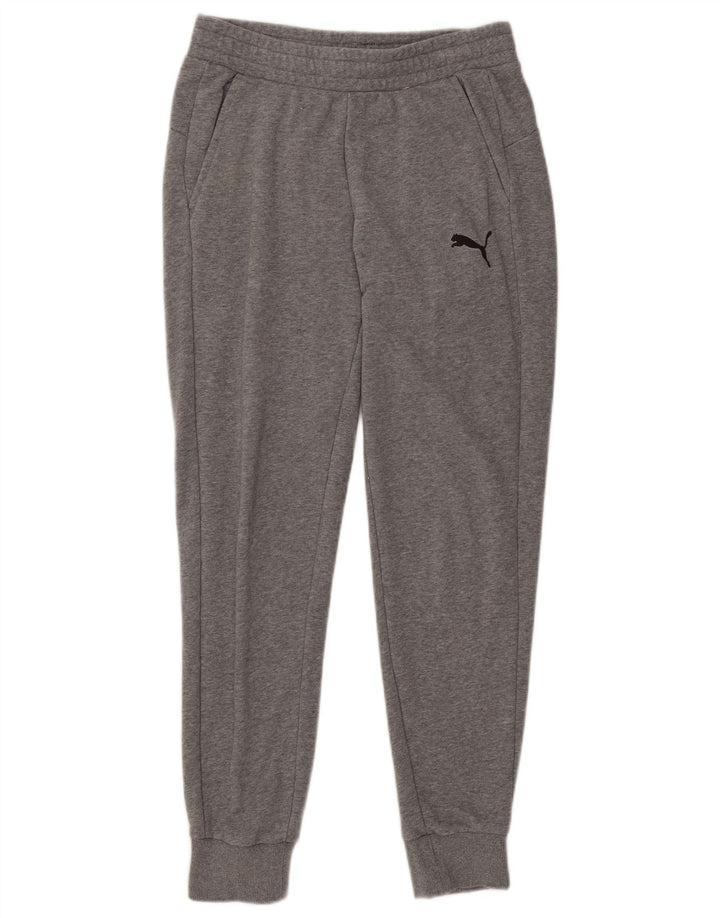 Pantaloni de trening Puma pentru bărbați Joggeri din bumbac cu pete gri medii