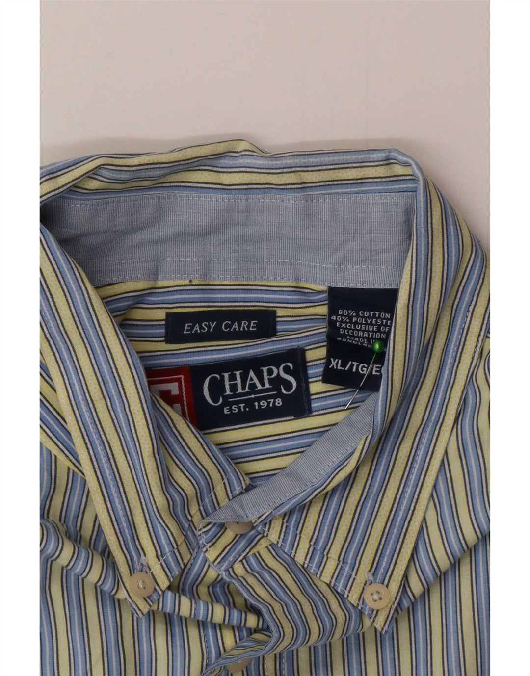 Cămașă pentru bărbați Chaps XL, bumbac cu dungi albastre, clasică
