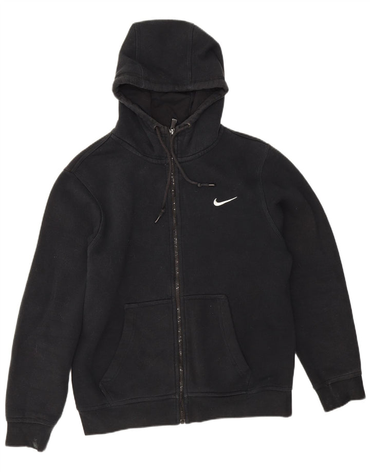 Pulover Nike pentru bărbați, cu fermoar, bumbac mediu negru