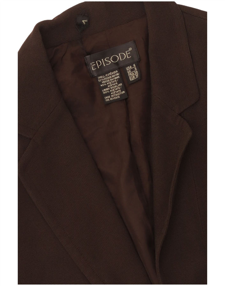 Jachetă pentru femei Episode 1 Button Blazer UK 8 Small Brown Viscose