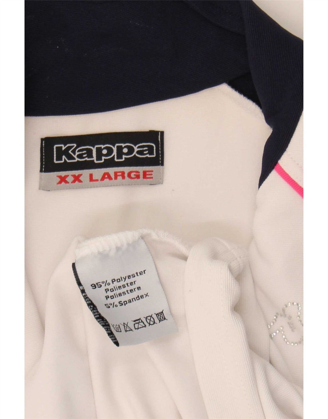 Jachetă de trening Kappa pentru femei UK 20 2XL Poliester color bloc alb