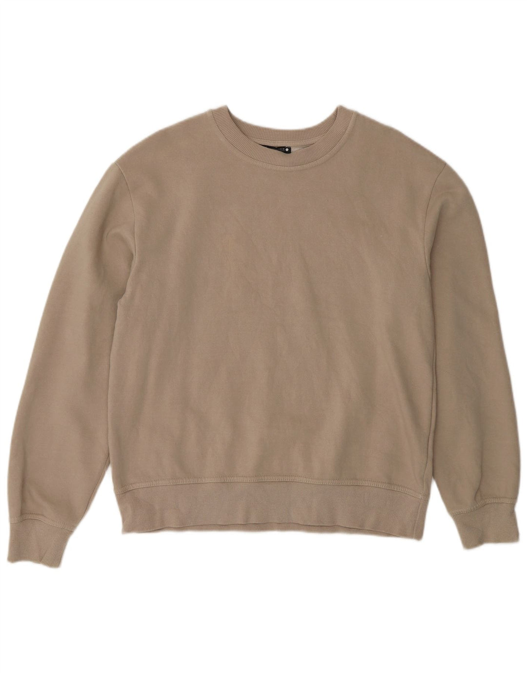 Pulover supradimensionat pentru femei Zara UK 10 Bumbac Bej mic