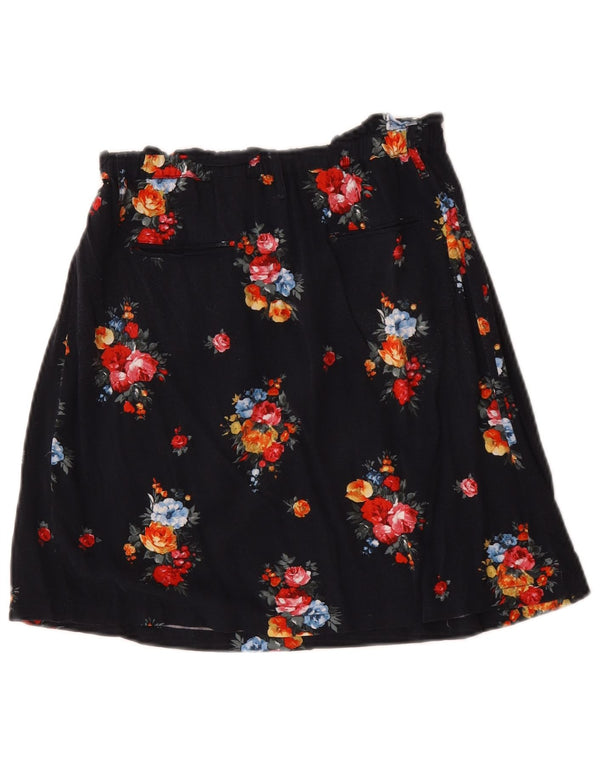 Fusta A-Line Femei Oasis UK 8 Small W26 Bleumarin Floral Viscoza