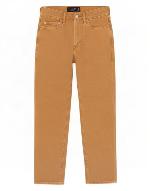 Blugi drepti pentru femei Abercrombie & Fitch W28 L30 bumbac bej anii 90