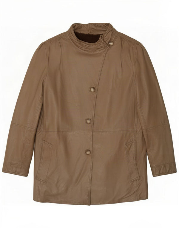 Jachetă vintage pentru femei din shearling UK 14 Medium Khaki