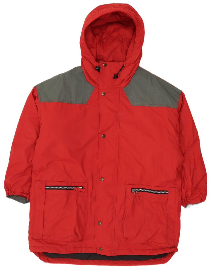 Jachetă de schi cu glugă pentru bărbați Fjall Raven UK 38 Medium Red Colorblock Nylon