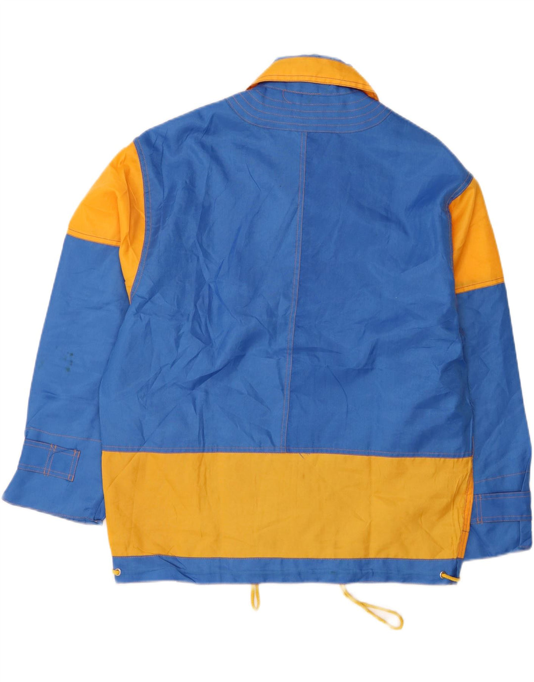 CLINTON Mens Rain Jacket UK 38 Medium Blue Colourblock Polyester Vintage Clinton and Second-Hand Clinton from Messina Hembry 