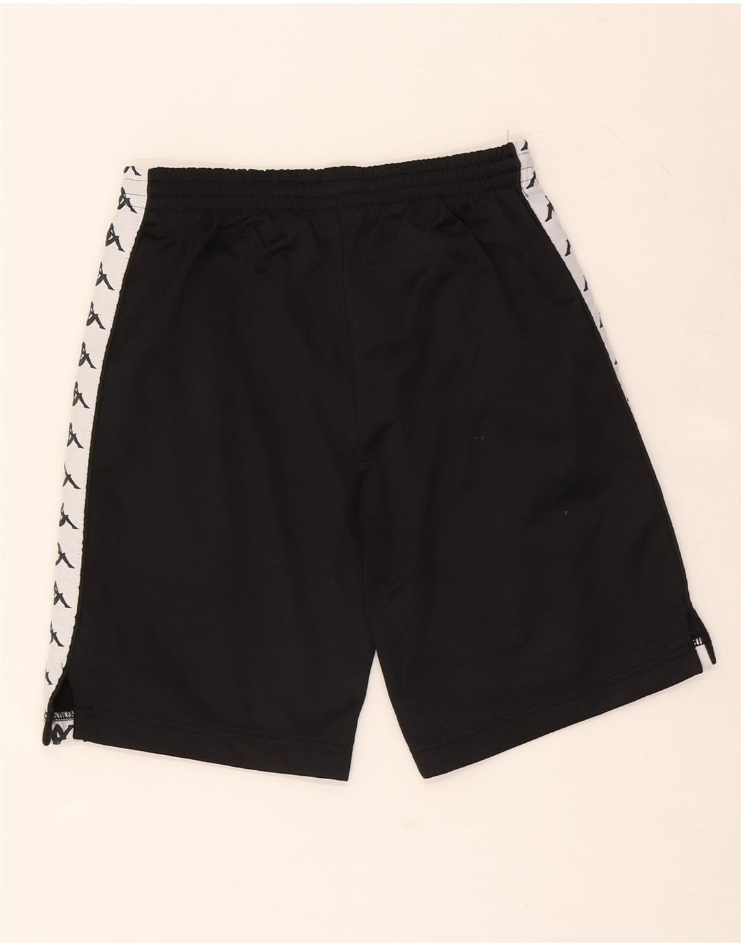 Pantaloni scurți sport grafic Kappa pentru băieți 9-10 ani, negru, poliester