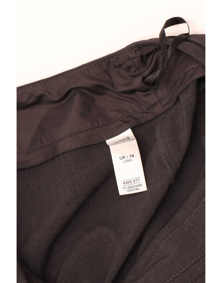 Pantaloni chino obișnuiți drepti pentru femei Marks & Spencer UK 14 maro mediu
