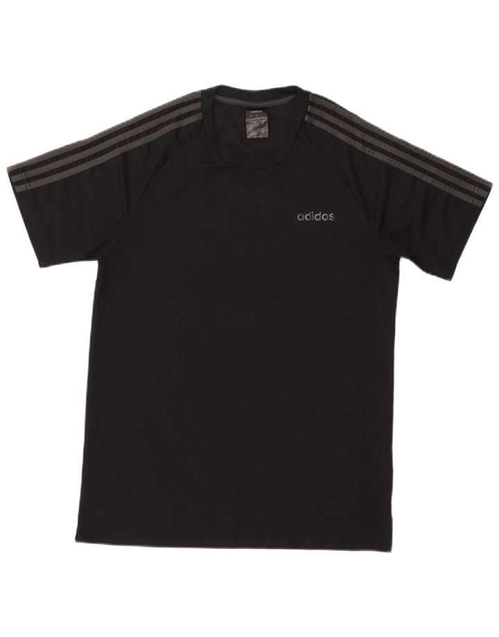 Tricou ADIDAS Climalite pentru bărbați, poliester mediu negru