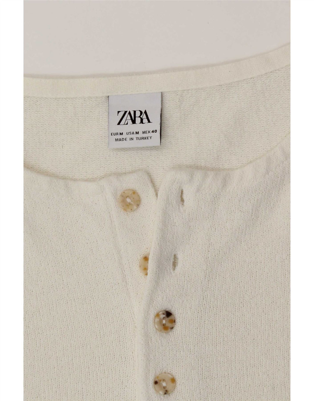 Tricou pentru bărbați Zara Top Mediu Alb