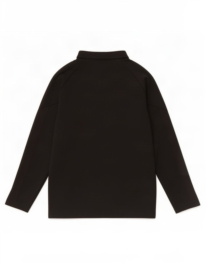 Trening Puma Boys Zip Neck Pullover Top 7-8 ani Poliester negru