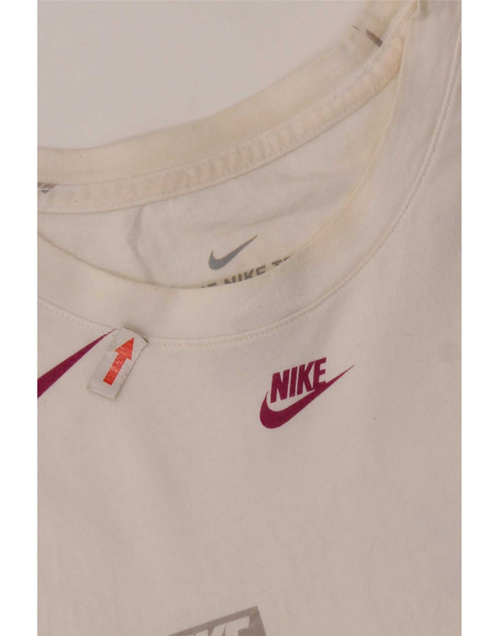 Tricou grafic Nike pentru bărbați Top mare din bumbac alb