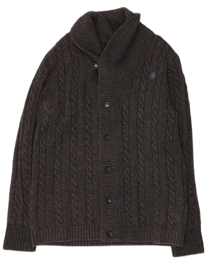 Pulover cardigan pentru bărbați G-Star XL Lână de miel gri