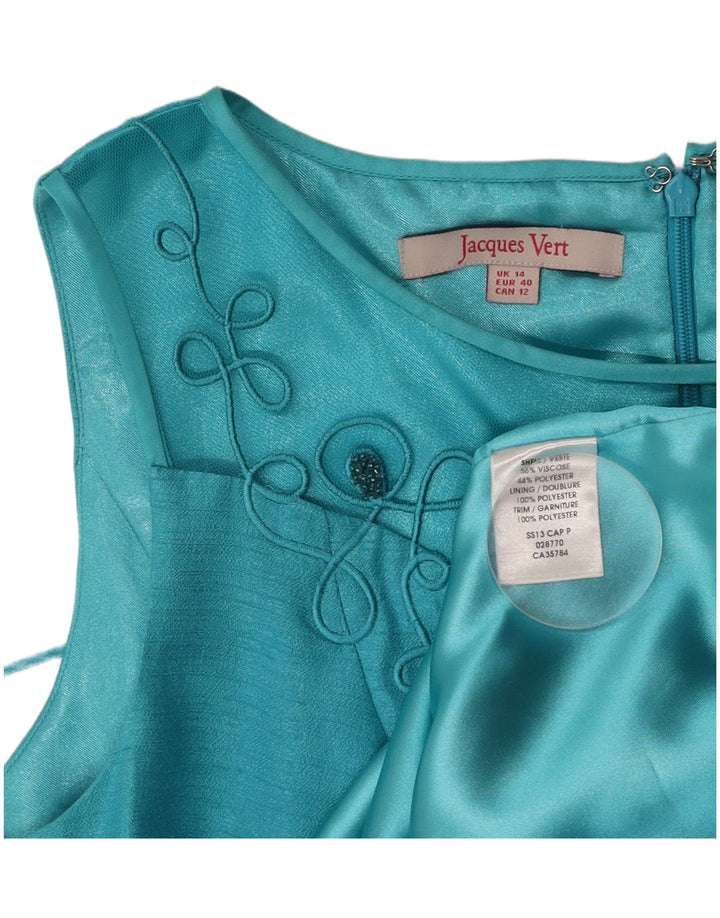 JACQUES VERT Rochie pentru femei fără mâneci, UK 14, mare turcoaz, viscoză