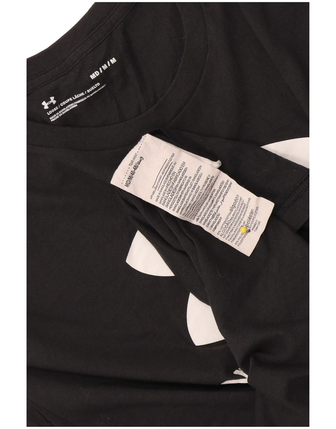 Tricou grafic Under Armour pentru bărbați Top mediu din bumbac negru