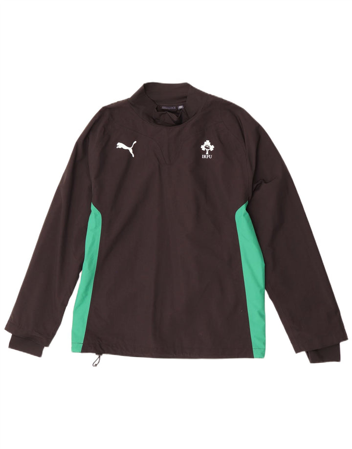 Trening pentru bărbați Puma IRFU Pullover Top Medium Black Colorblock Nylon