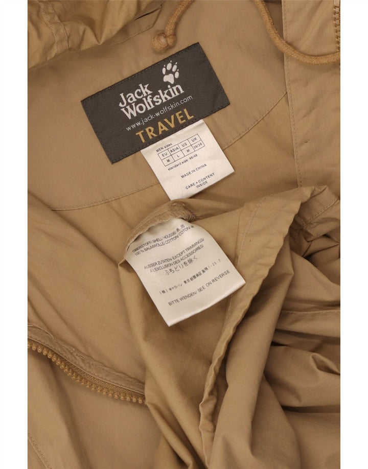 Jack Wolfskin pentru bărbați cu glugă cu glugă, UK 36/38, bej mediu