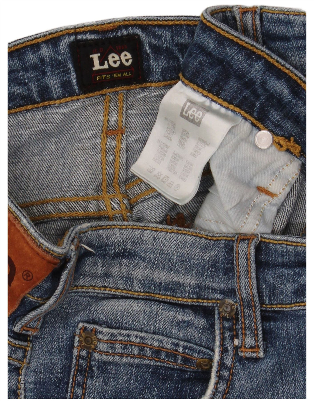 Blugi Lee Powell Slim pentru femei W30 L34 Bumbac albastru
