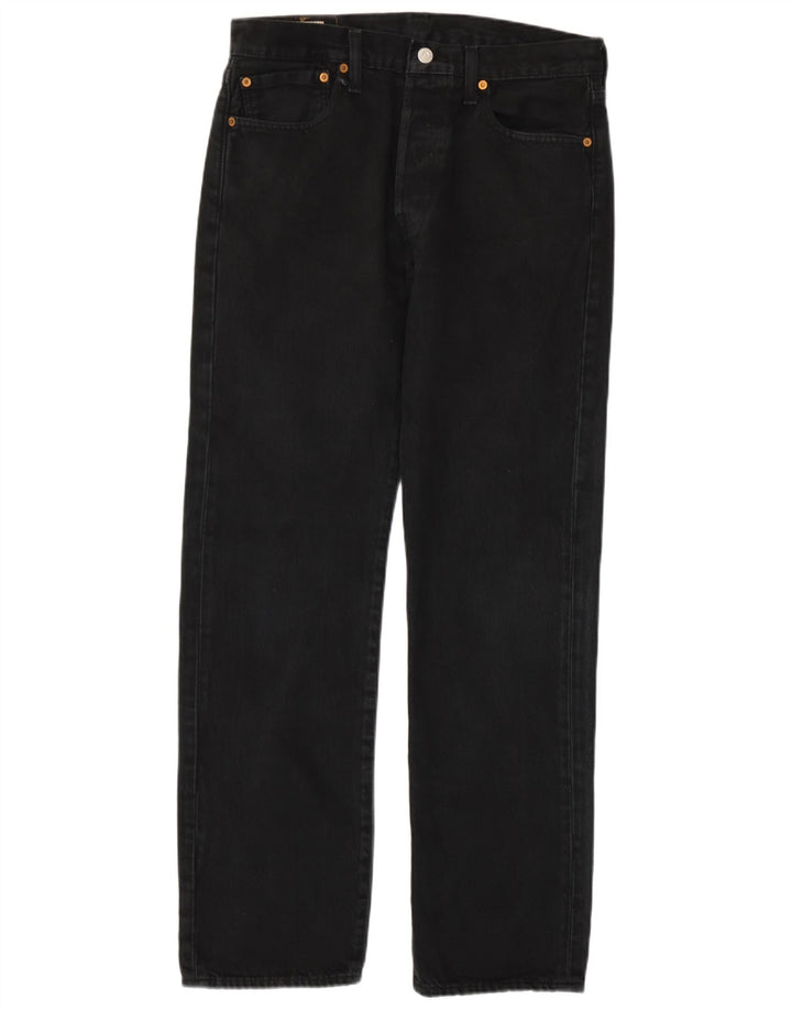 Blugi drepti pentru bărbați Levi's 501 W32 L32 bumbac negru
