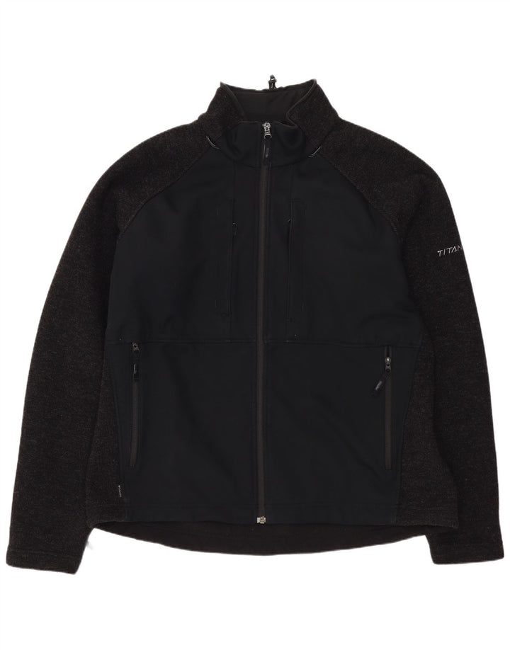 Jachetă de trening din titan COLUMBIA pentru bărbați, XL, lână colorblock, albastru