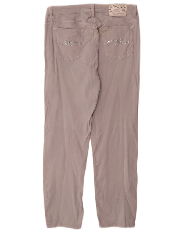 Pantaloni casual drepti Trussardi pentru femei W31 L28 bumbac gri