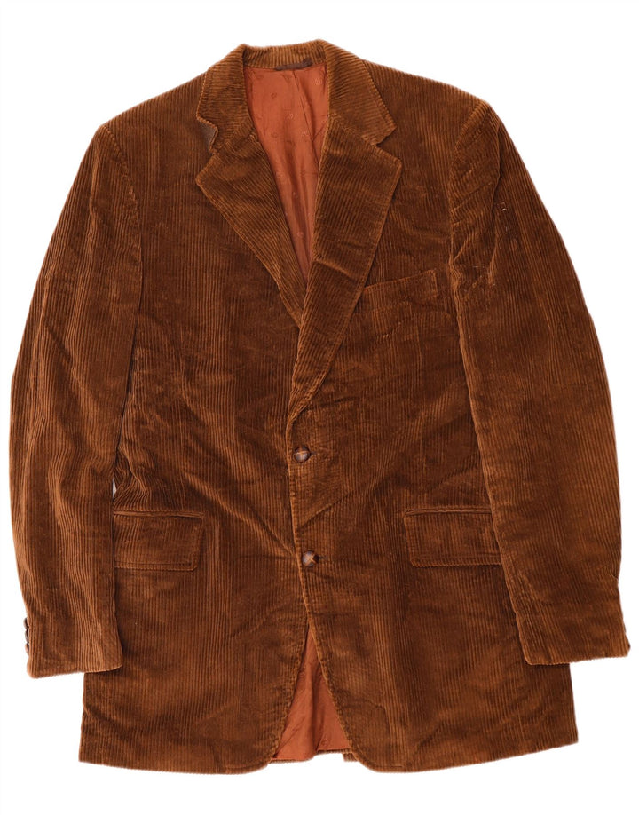 LONDON FOG Jachetă pentru bărbați din velur cu 2 nasturi EU 42 XL bumbac maro