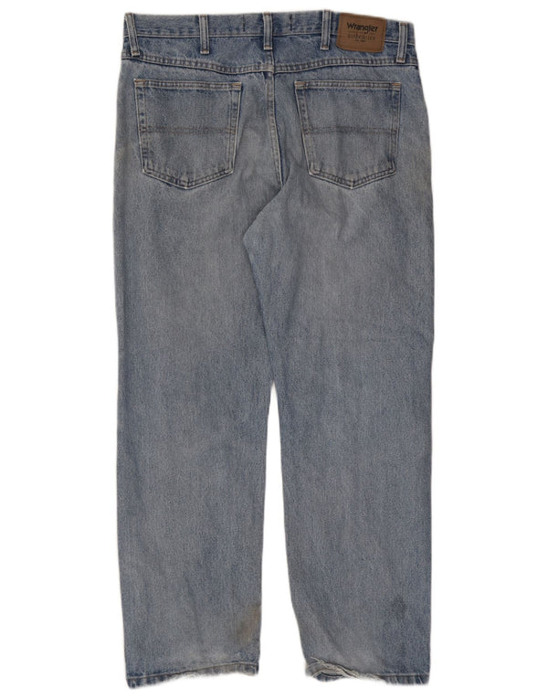 Wrangler Mens Straight Jeans W36 L29 Blue Cotton