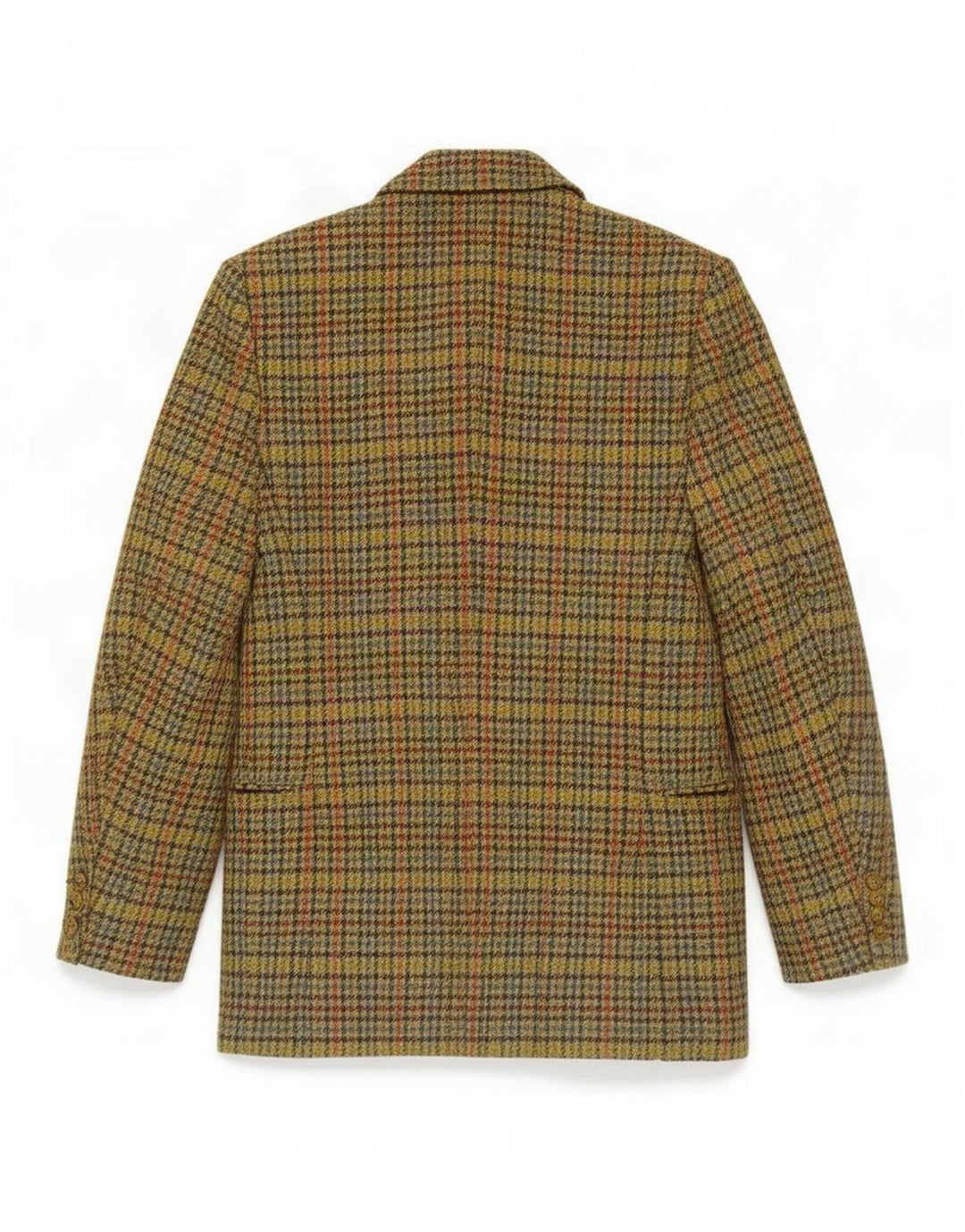 Jachetă vintage pentru femei cu 3 nasturi, UK 10, verde, picior de găină clasică