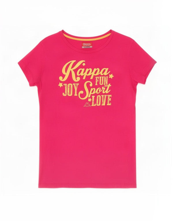 Tricou grafic Kappa pentru femei Top UK 14 mare bumbac roz