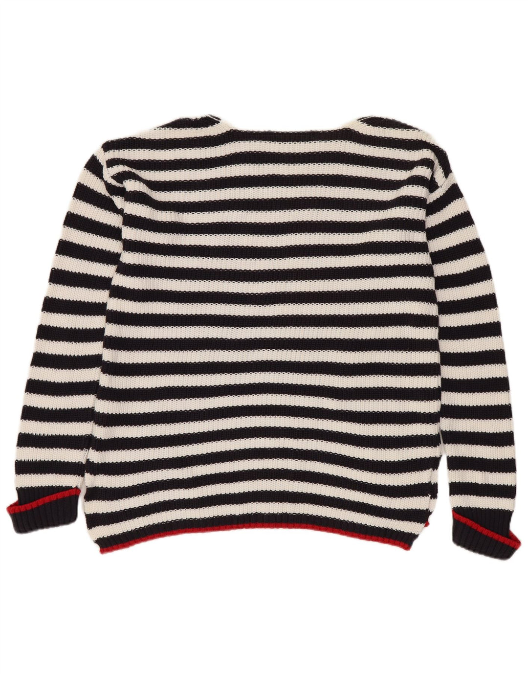 MARKS & SPENCER Pulover pentru damă cu gât de barcă UK 10 Mic, negru, floral