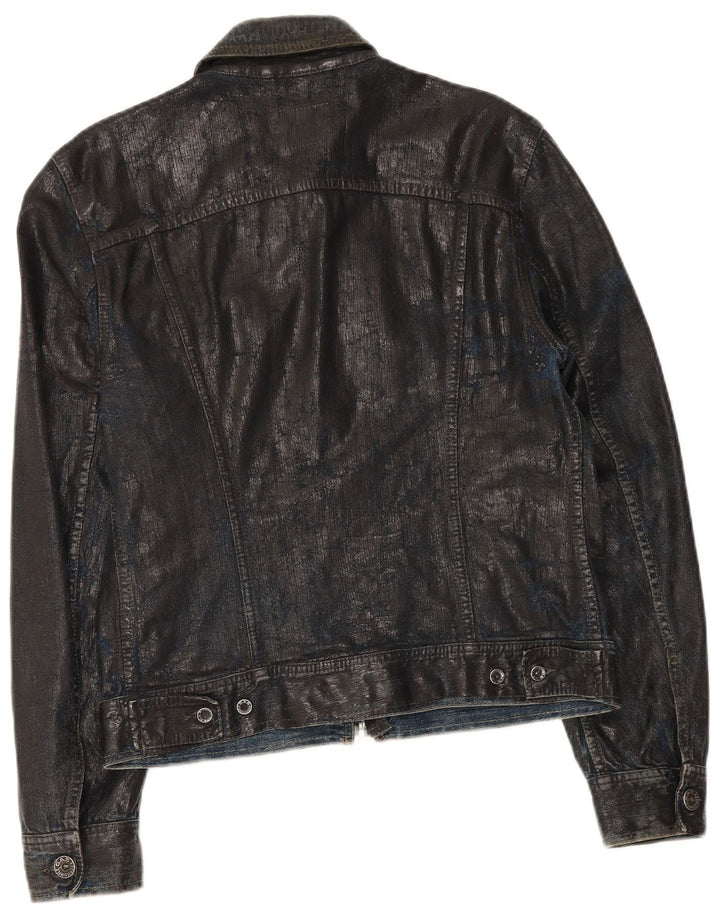Jachetă de denim pentru bărbați Gas UK 38 Medium Black Bumbac