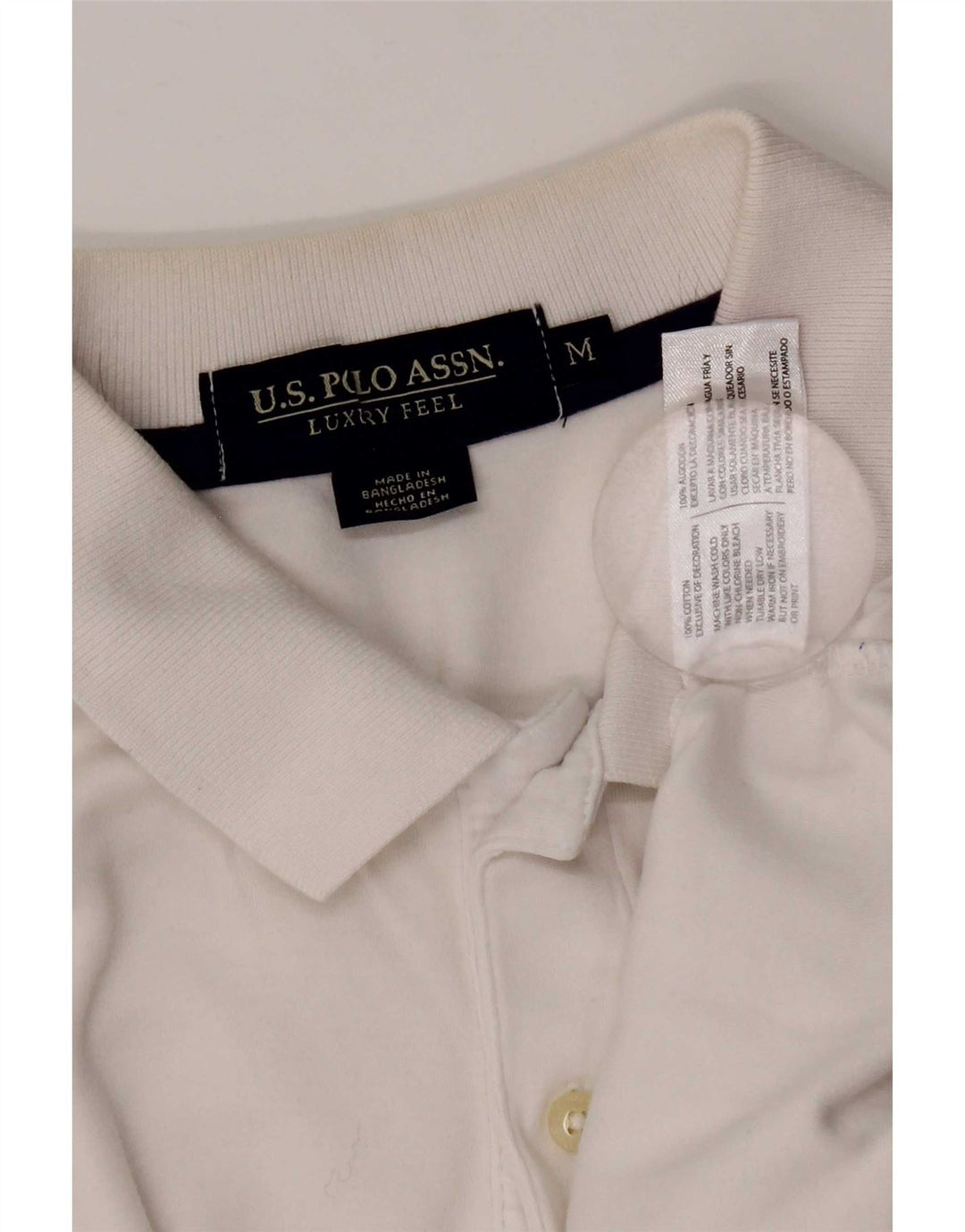 U.S. Polo Assn. Cămașă pentru bărbați, bumbac alb mediu