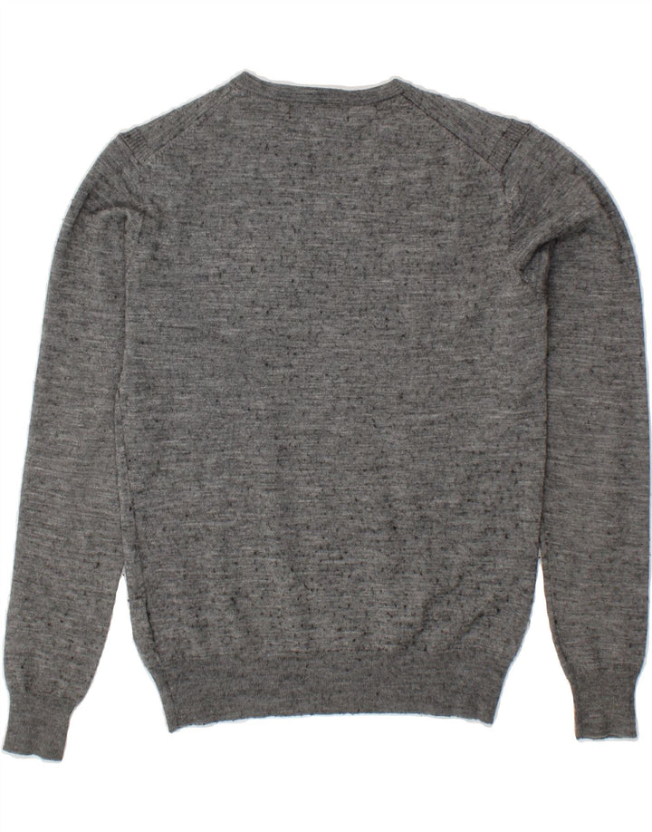 GUESS Mens V-Neck Jumper Sweater XS Grey Flecked Vintage Guess and Second-Hand Guess from Messina Hembry 