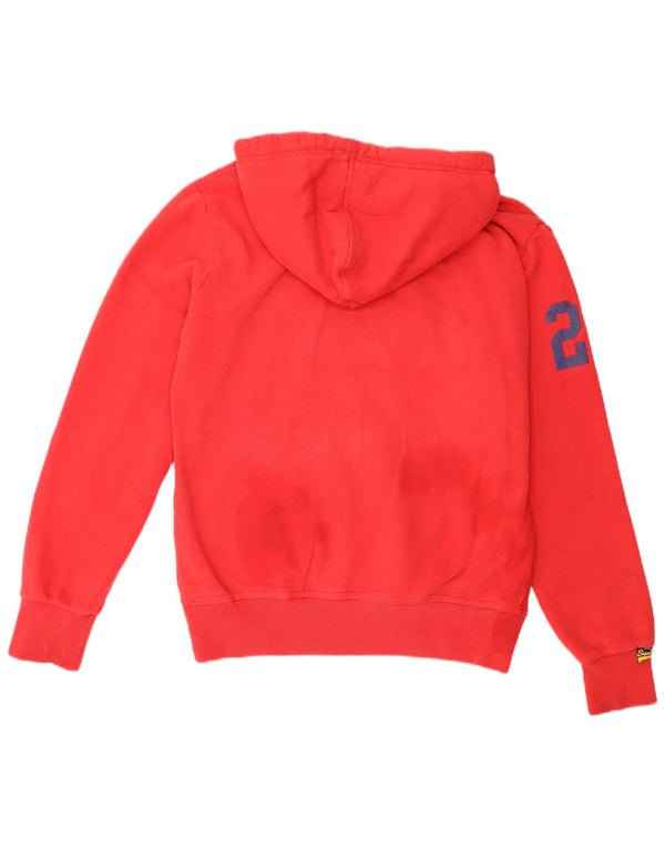 Pulover cu glugă grafic Superdry pentru bărbați, roșu mare