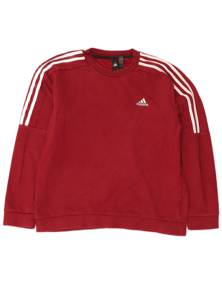 Hanorac pentru bărbați ADIDAS Pulover Medium Burgundy Bumbac