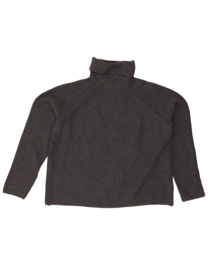 Pulover pentru femei Marks & Spencer Crop cu gât rulat, UK 10, Gri mic