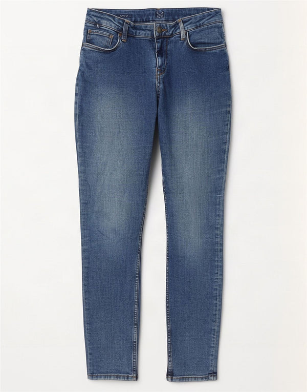 Crew Clothing Blugi skinny pentru femei UK 12 Medium W28 L30 Blue Bumbac