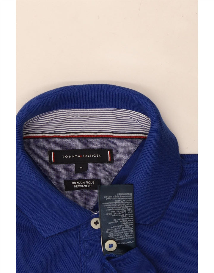 Tricou polo TOMMY HILFIGER pentru bărbați, bumbac albastru mediu