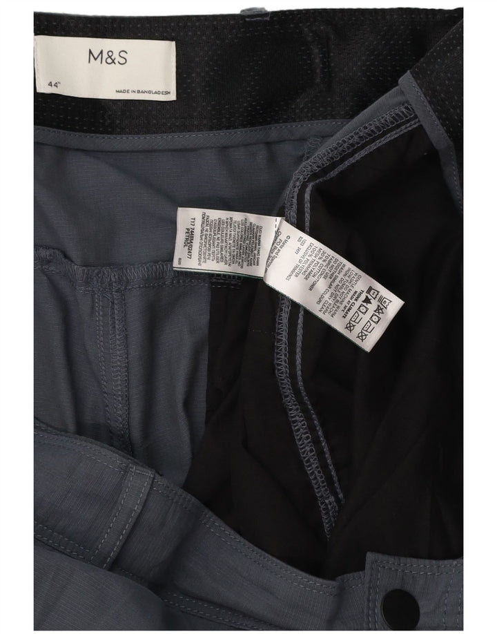 MARKS & SPENCER Pantaloni scurți cargo pentru bărbați W44 2XL poliester gri