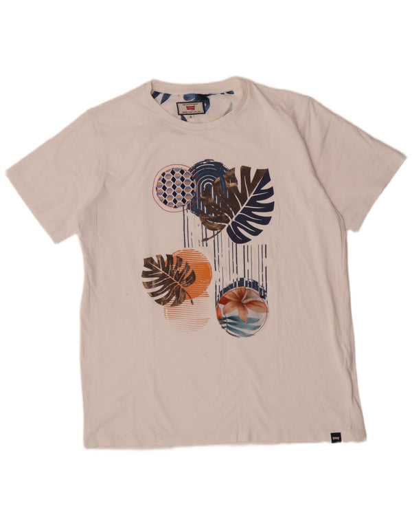 Tricou cu grafic pentru femei Carrera Top UK 18 XL Bumbac Floral Alb