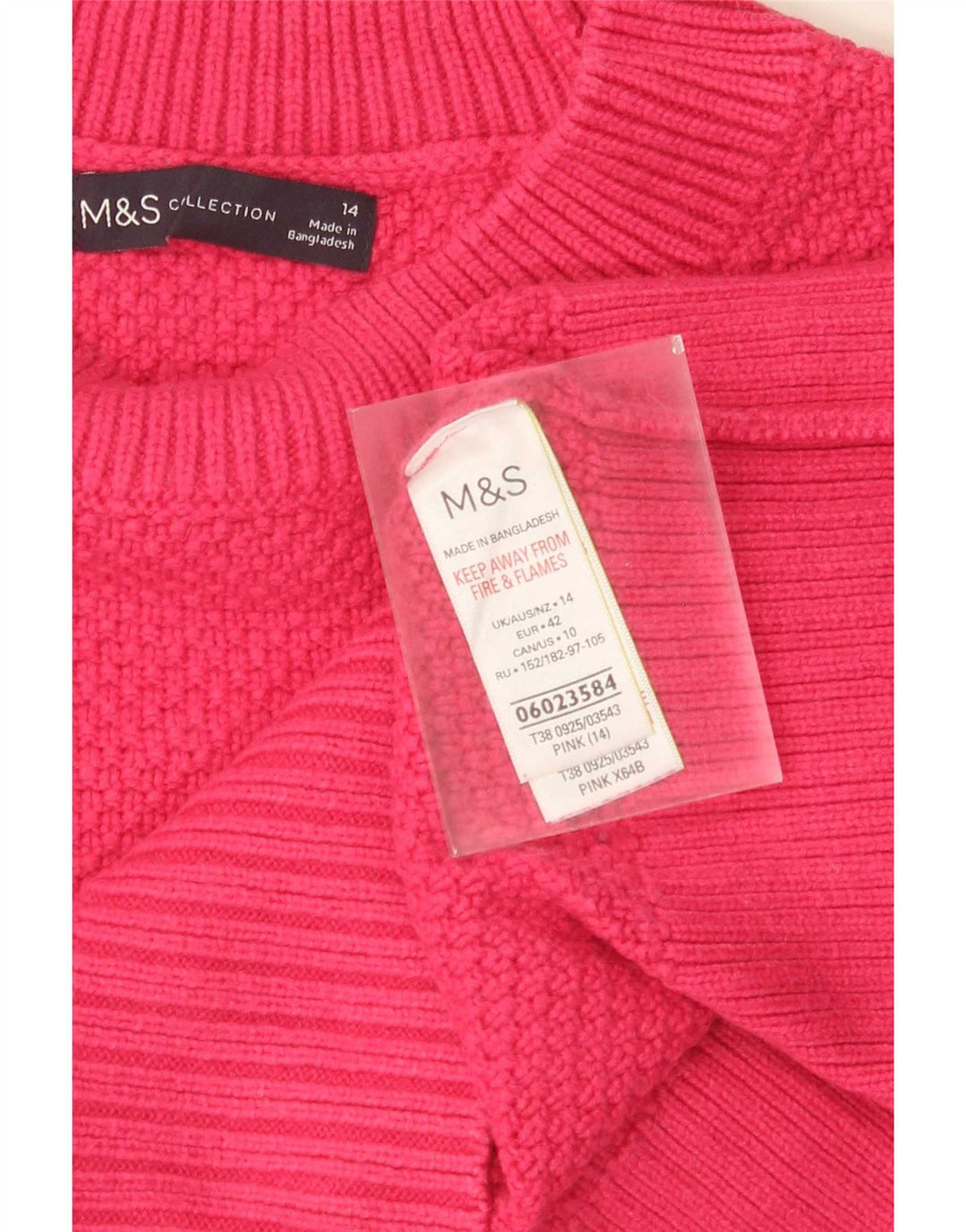 Pulover cu gât țestoasă pentru femei Marks & Spencer UK 14 mare, roz